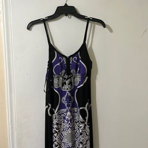 Black, Purples, Gray, and White summer dress